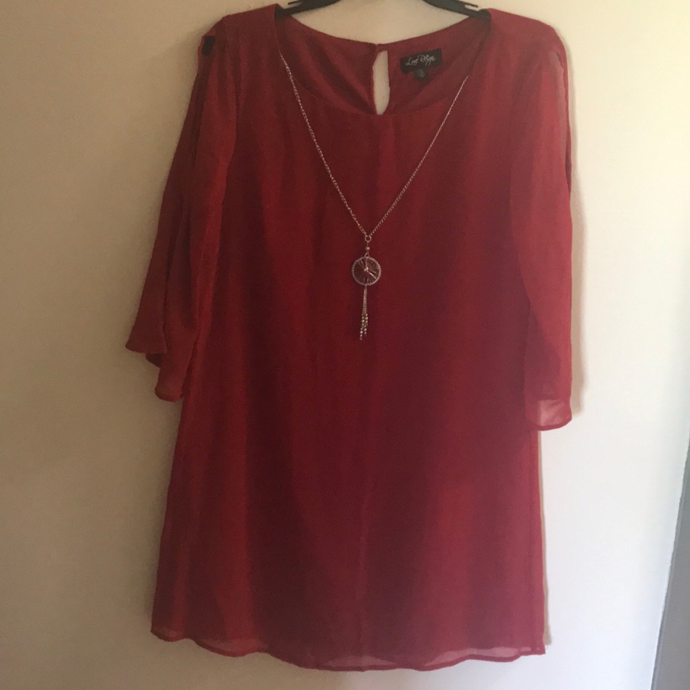 Burgundy tunic dress